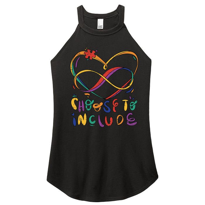 Choose To Include Autism Awareness Teacher Special Education Women's Perfect Tri Rocker Tank