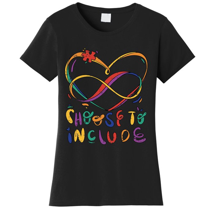 Choose To Include Autism Awareness Teacher Special Education Women's T-Shirt