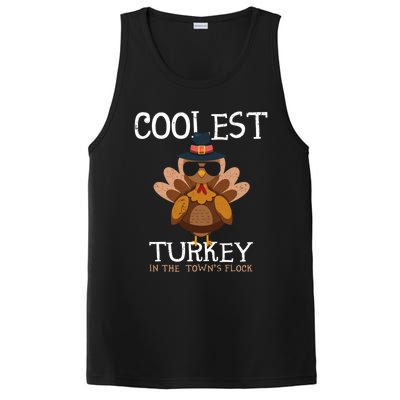 Coolest Turkey In The Towns Flock Thanksgiving Turkey Gift PosiCharge Competitor Tank