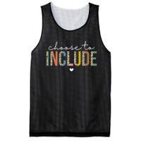 Choose To Include Special Education Teacher Autism Awareness Mesh Reversible Basketball Jersey Tank