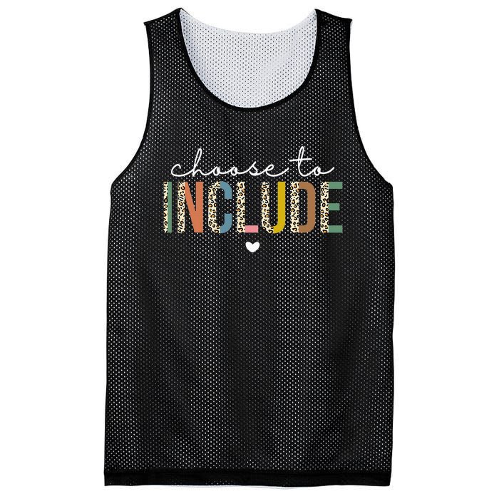 Choose To Include Special Education Teacher Autism Awareness Mesh Reversible Basketball Jersey Tank