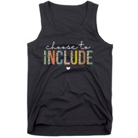 Choose To Include Special Education Teacher Autism Awareness Tank Top