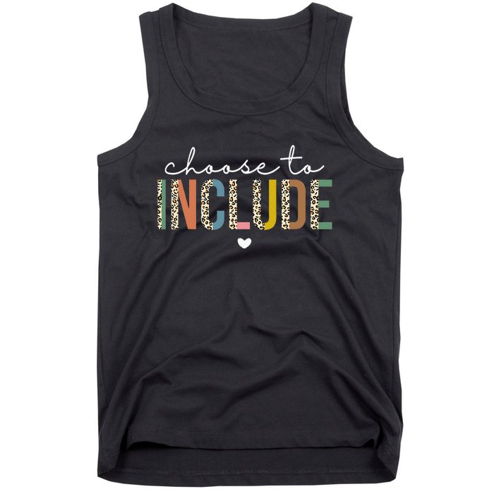 Choose To Include Special Education Teacher Autism Awareness Tank Top