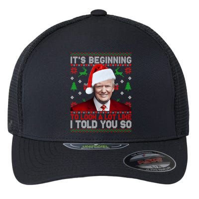 Christmas Trump Its Beginning To Look A Lot Like You Miss Me Gift Flexfit Unipanel Trucker Cap