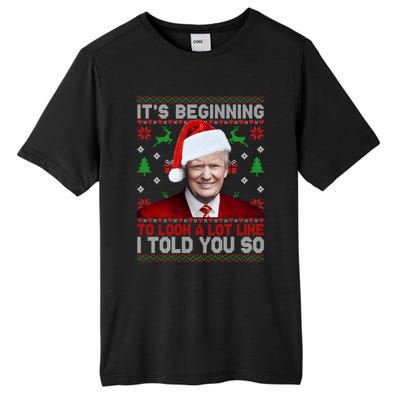 Christmas Trump Its Beginning To Look A Lot Like You Miss Me Gift Tall Fusion ChromaSoft Performance T-Shirt