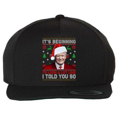 Christmas Trump Its Beginning To Look A Lot Like You Miss Me Gift Wool Snapback Cap