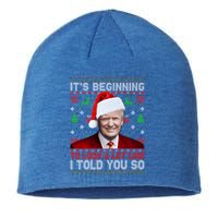 Christmas Trump Its Beginning To Look A Lot Like You Miss Me Gift Sustainable Beanie