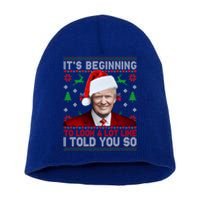 Christmas Trump Its Beginning To Look A Lot Like You Miss Me Gift Short Acrylic Beanie