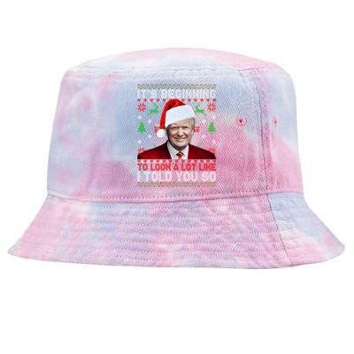 Christmas Trump Its Beginning To Look A Lot Like You Miss Me Gift Tie-Dyed Bucket Hat