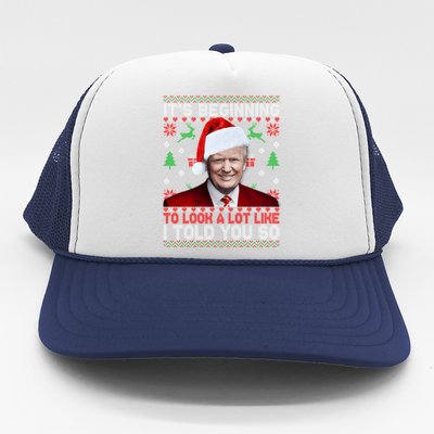 Christmas Trump Its Beginning To Look A Lot Like You Miss Me Gift Trucker Hat