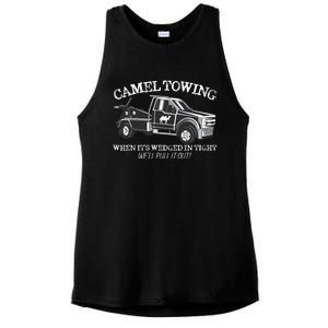 Camel Towing Inappropriate Humor Adult Humor Camel Towing Ladies PosiCharge Tri-Blend Wicking Tank