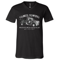 Camel Towing Inappropriate Humor Adult Humor Camel Towing V-Neck T-Shirt