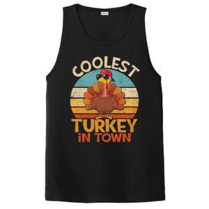 Coolest Turkey In Town Dabbing Turkey Thanksgiving Day Gift PosiCharge Competitor Tank