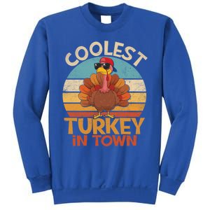 Coolest Turkey In Town Dabbing Turkey Thanksgiving Day Gift Sweatshirt