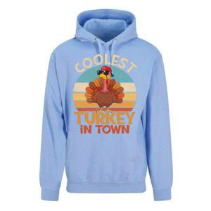 Coolest Turkey In Town Dabbing Turkey Thanksgiving Day Gift Unisex Surf Hoodie