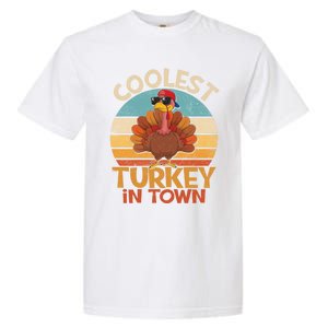 Coolest Turkey In Town Dabbing Turkey Thanksgiving Day Gift Garment-Dyed Heavyweight T-Shirt