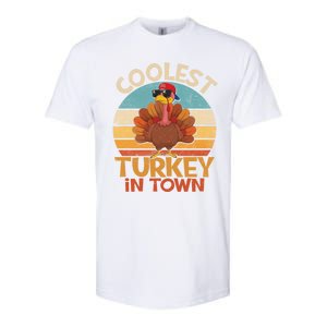 Coolest Turkey In Town Dabbing Turkey Thanksgiving Day Gift Softstyle CVC T-Shirt