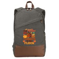 Cute Thanksgiving I Teach The Cutest Little Turkeys In The Flock Cotton Canvas Backpack