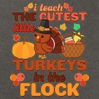 Cute Thanksgiving I Teach The Cutest Little Turkeys In The Flock Cotton Canvas Backpack