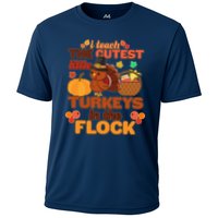 Cute Thanksgiving I Teach The Cutest Little Turkeys In The Flock Performance Shirt