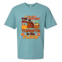 Cute Thanksgiving I Teach The Cutest Little Turkeys In The Flock Sueded Cloud Jersey T-Shirt