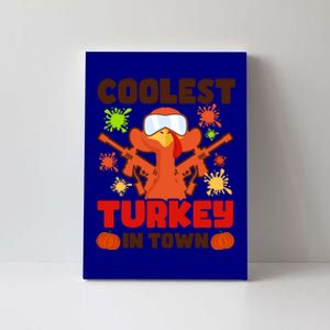 Coolest Turkey In Town Design Thanksgiving Paintball Cool Gift Canvas