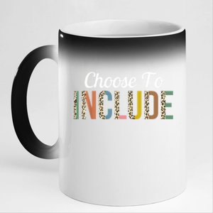 Choose To Include Special Education Teacher Autism Awareness Cool Gift 11oz Black Color Changing Mug