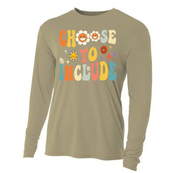 Choose To Include Special Education Teacher Autism Awareness Funny Gift Cooling Performance Long Sleeve Crew