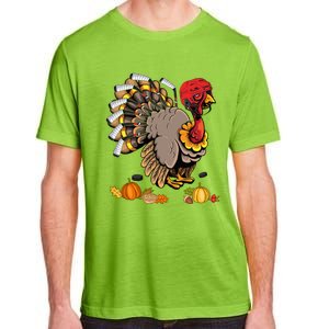 Cute Turkey Ice Hockey Player Turkeys Day Happy Thanksgiving Gift Adult ChromaSoft Performance T-Shirt