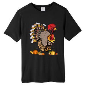 Cute Turkey Ice Hockey Player Turkeys Day Happy Thanksgiving Gift Tall Fusion ChromaSoft Performance T-Shirt