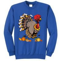 Cute Turkey Ice Hockey Player Turkeys Day Happy Thanksgiving Gift Sweatshirt