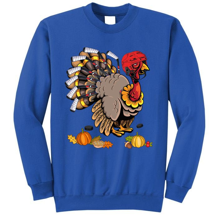 Cute Turkey Ice Hockey Player Turkeys Day Happy Thanksgiving Gift Sweatshirt