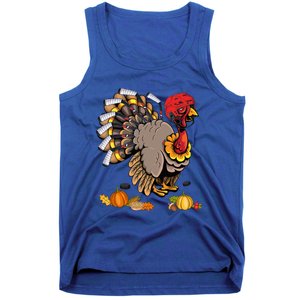 Cute Turkey Ice Hockey Player Turkeys Day Happy Thanksgiving Gift Tank Top