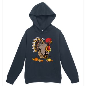 Cute Turkey Ice Hockey Player Turkeys Day Happy Thanksgiving Gift Urban Pullover Hoodie