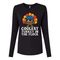 Coolest Turkey In The Flock Thanksgiving Womens Cotton Relaxed Long Sleeve T-Shirt