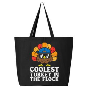 Coolest Turkey In The Flock Thanksgiving 25L Jumbo Tote