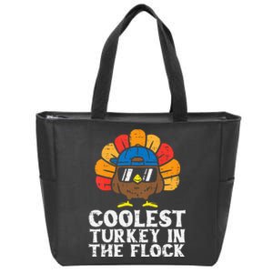 Coolest Turkey In The Flock Thanksgiving Zip Tote Bag