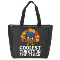 Coolest Turkey In The Flock Thanksgiving Zip Tote Bag