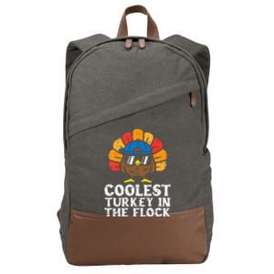 Coolest Turkey In The Flock Thanksgiving Cotton Canvas Backpack