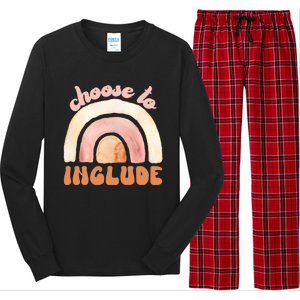 Choose To Include Special Education Teacher Autism Awareness Gift Long Sleeve Pajama Set