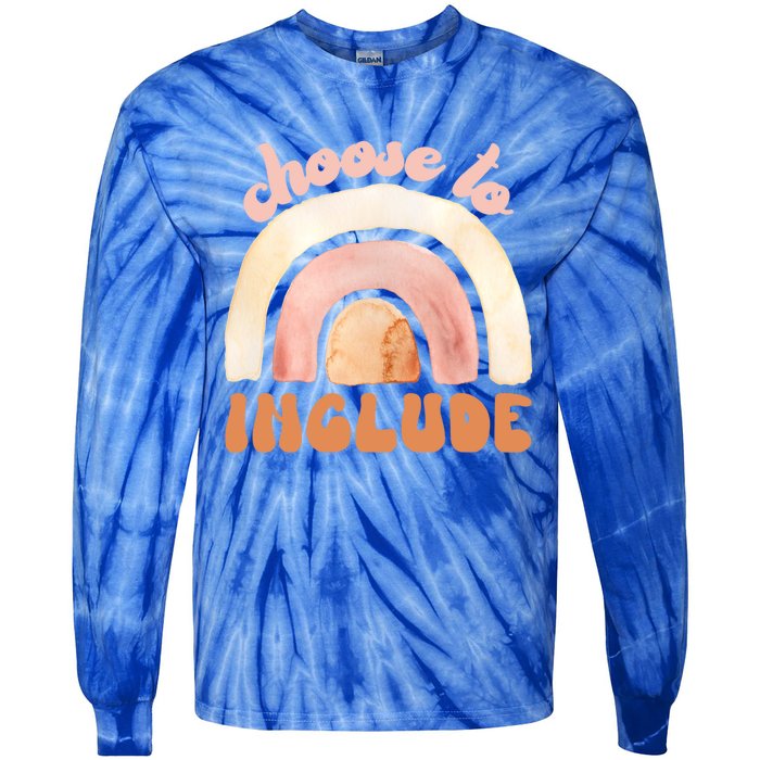 Choose To Include Special Education Teacher Autism Awareness Gift Tie-Dye Long Sleeve Shirt