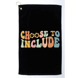 Choose To Include Special Education Teacher Autism Awareness Gift Platinum Collection Golf Towel