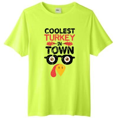 Coolest Turkey In Town Funny Thanksgiving Holiday Vintage Great Gift Tall Fusion ChromaSoft Performance T-Shirt