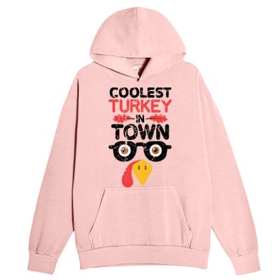 Coolest Turkey In Town Funny Thanksgiving Holiday Vintage Great Gift Urban Pullover Hoodie