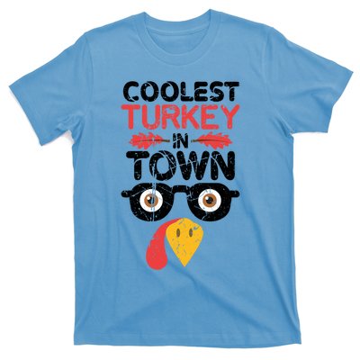 Coolest Turkey In Town Funny Thanksgiving Holiday Vintage Great Gift T-Shirt