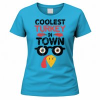 Coolest Turkey In Town Funny Thanksgiving Holiday Vintage Great Gift Women's T-Shirt