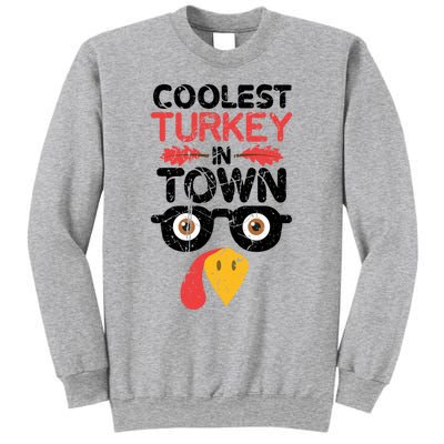 Coolest Turkey In Town Funny Thanksgiving Holiday Vintage Great Gift Sweatshirt