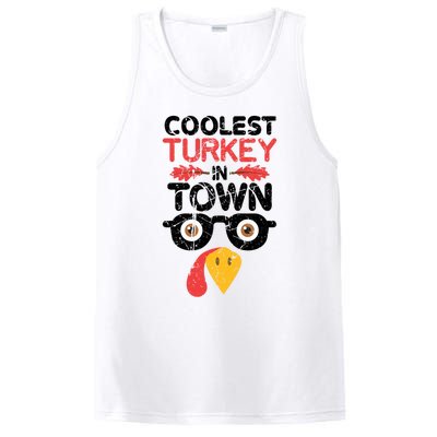 Coolest Turkey In Town Funny Thanksgiving Holiday Vintage Great Gift PosiCharge Competitor Tank