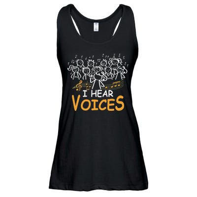 Choir Teacher I Hear Voices Chorister Church Choral Music Ladies Essential Flowy Tank