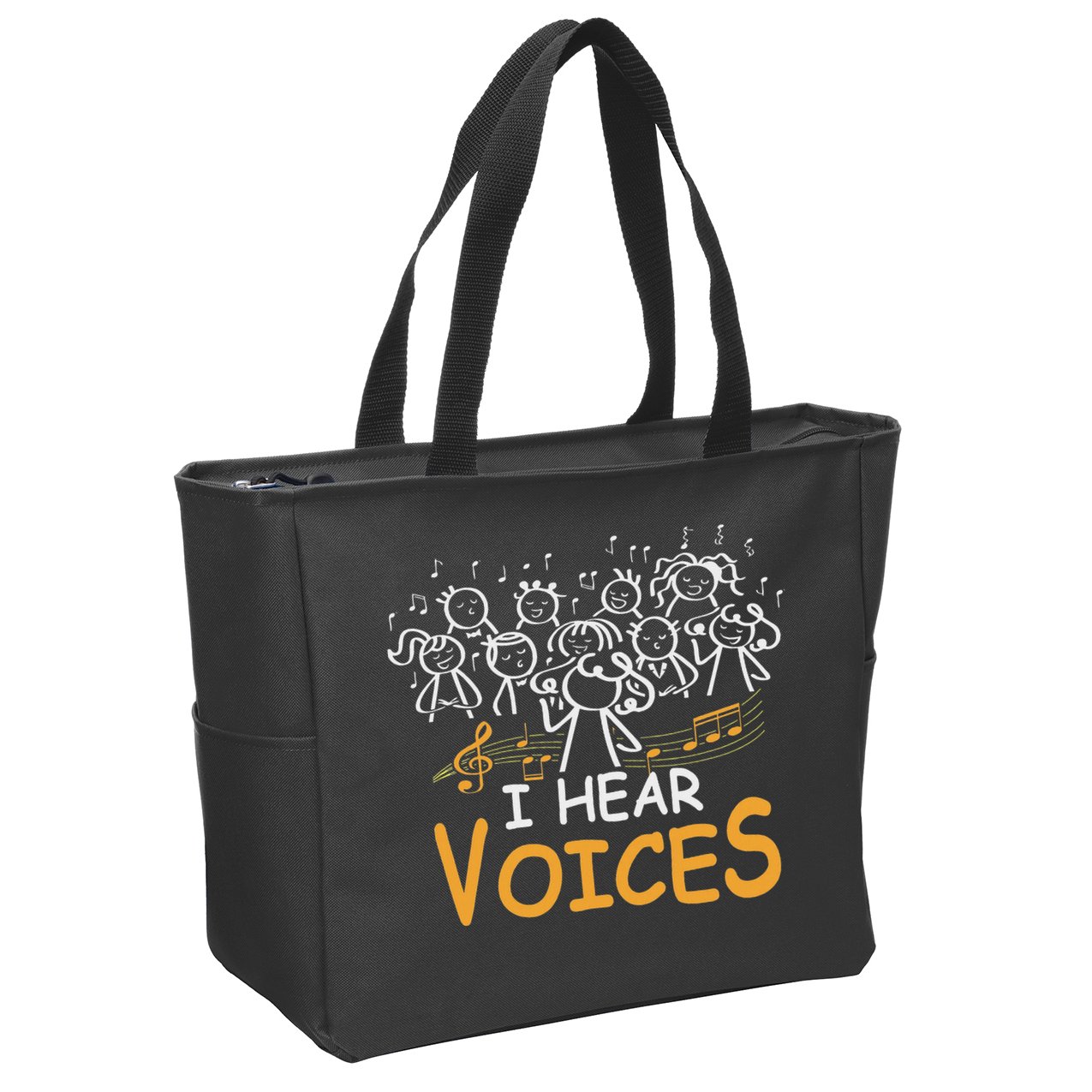 Choir Teacher I Hear Voices Chorister Church Choral Music Zip Tote Bag